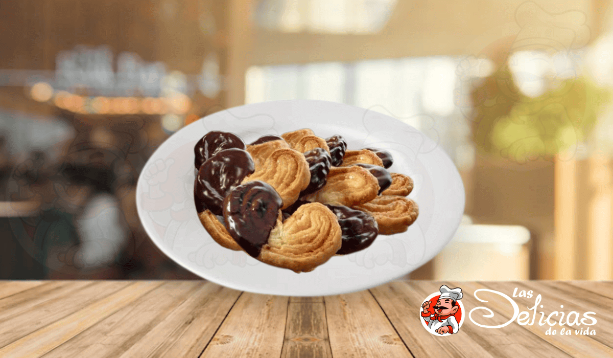 Rica receta de palmeritas de hojaldre con chocolate