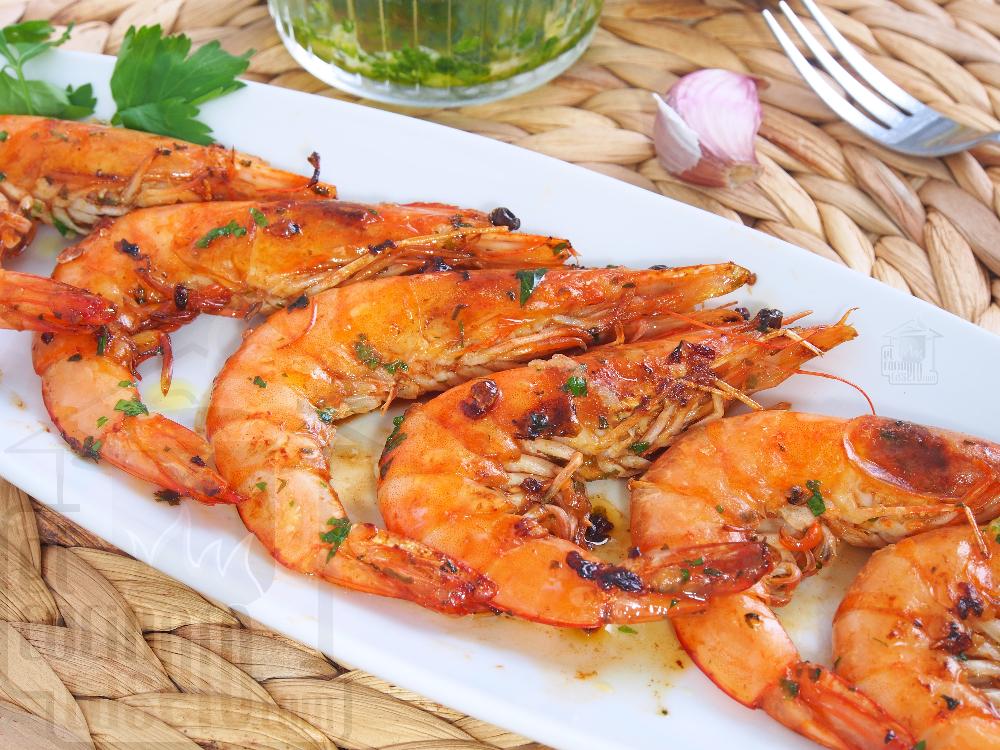 Receta de Gambas a la plancha con ajo y perejil