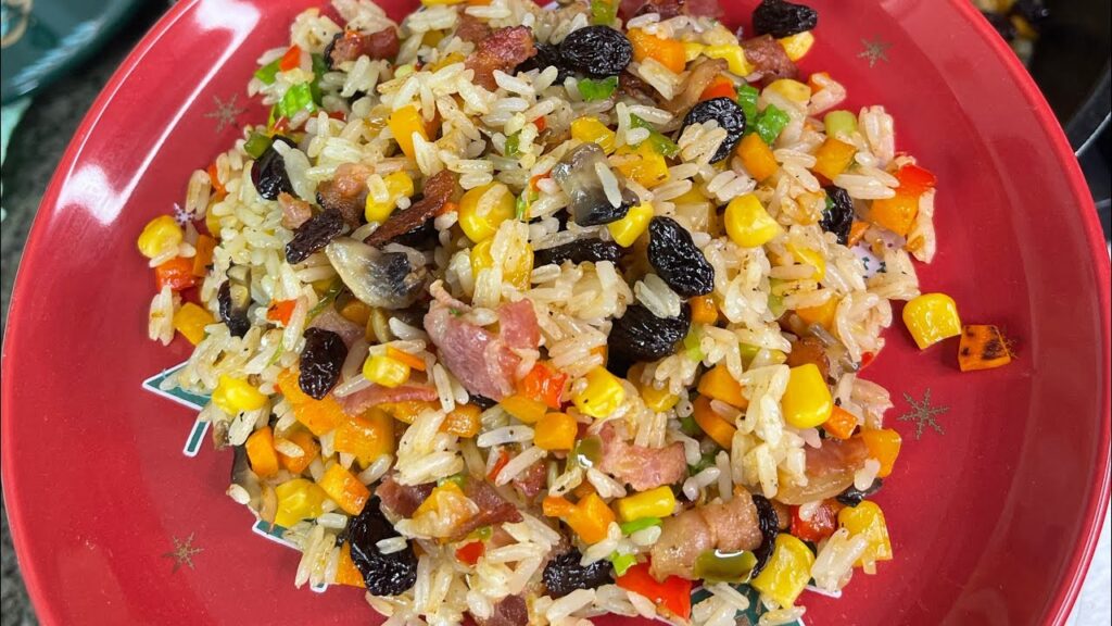 Receta de Arroz navideño dominicano